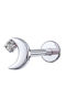 Silver And More Обеца Бара от Титан 8 x 1.2mm Сребрист