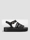 Women's Flat Sandals Gladiator Flatforms Black