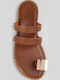 Women's Flat Sandals Tabac Brown
