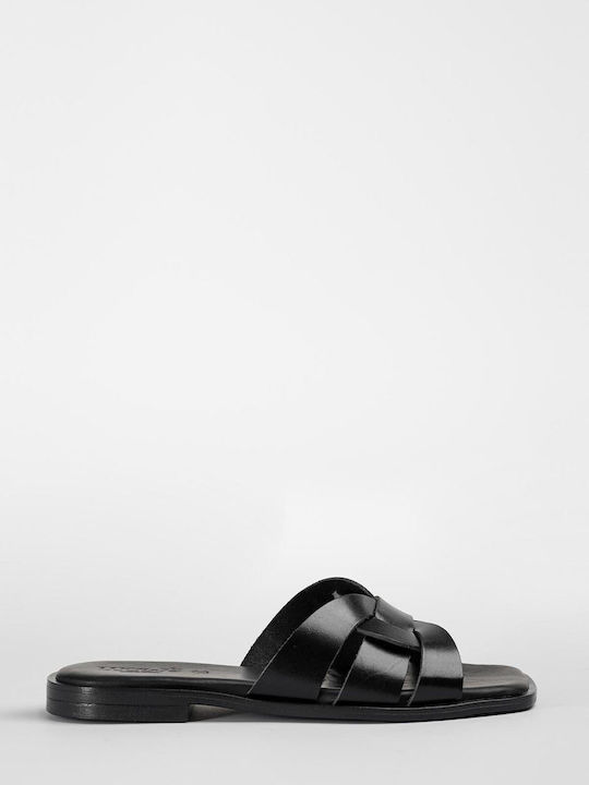 Sandale Casual Damă Din Piele Negre