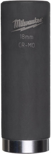 Milwaukee Long Pneumatic Socket with 3/8" Frame Host Diameter 18mm