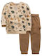 Kinderbekleidungssets mit Hosen Winter 2 Stücke Beige