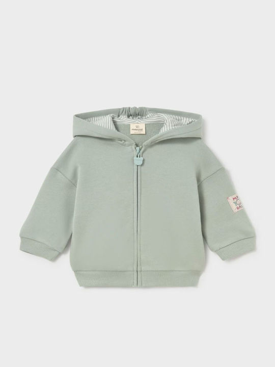 Kinder-Strickjacke Baumwolle Mint