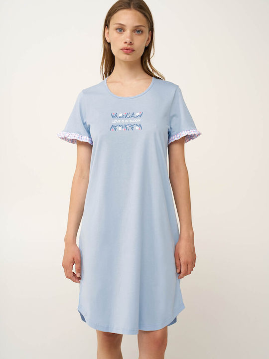 Vamp Summer Women's Nightgown Light Blue