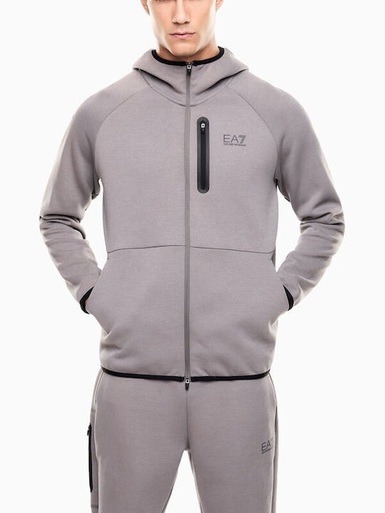 Men's Grey Hooded Jacket