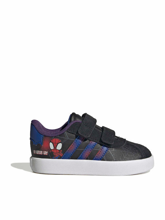 Vl Court Kids Sneakers with Hoop & Loop Closure Black