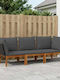 Drei-Sitzer Outdoor-Sofa Hölzernes Mit Kissen