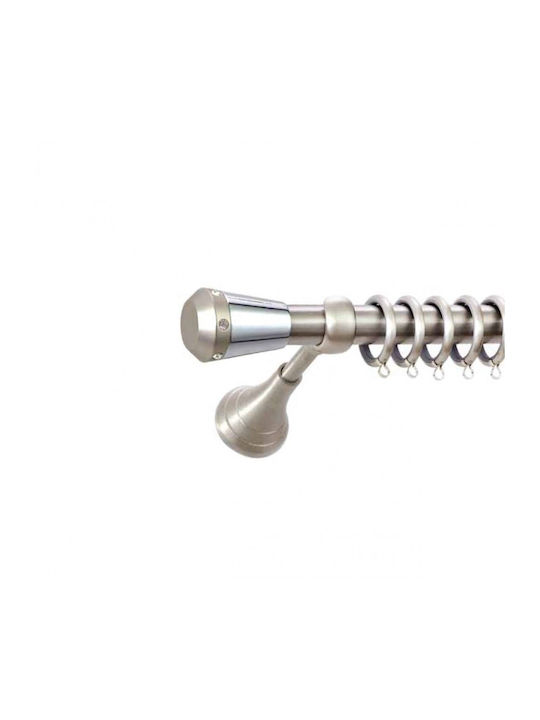 Best Karnisz Metalic B038 Dublu cu Șină Φ20mm 160cm Argintiu