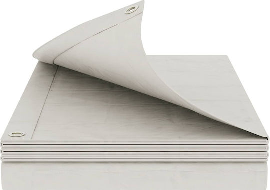 vidaXL Waterproof Tarpaulin 90gr/m² 10x6m Light Type White