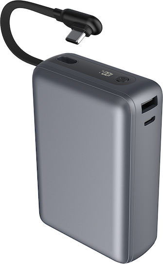 Force Power Power Bank 20000mAh 40W με Θύρα USB-A και Θύρα USB-C Grey