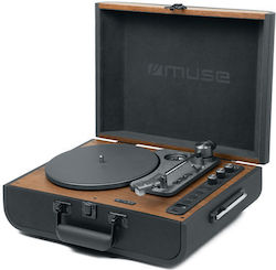 Muse MT-208AΤ Грамофон с Вградени Говорители Черен Muse MT-208AΤ Грамофон с Вградени Говорители Черен