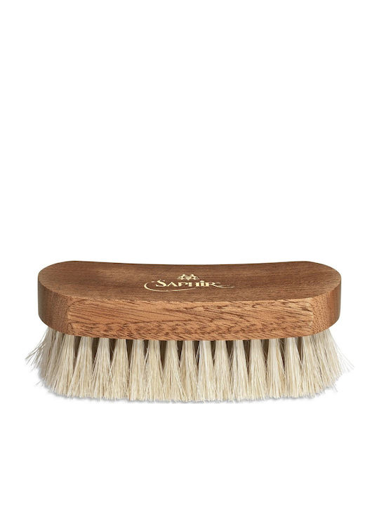 Saphir Médaille D’ Mini Horsehair Brush Leather And Fabric Polishing Brush Neutral Shade Neutral 02