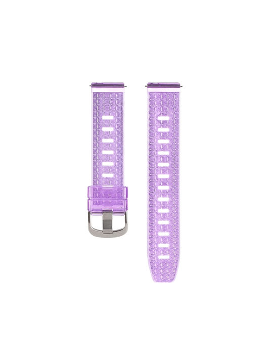 Silicone Strap for Amazfit Active 42mm Amazfit Active 2 43mm 44mm Amazfit Active 3 45mm Transparent Shiny Purple