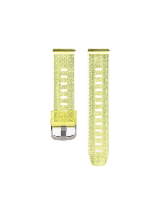 Silicone Strap for Amazfit Active 42mm Amazfit Active 2 43mm 44mm Amazfit Active 3 45mm Transparent Shiny Yellow