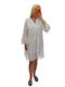 Irene Vilou Women's Mini Beach Caftan White