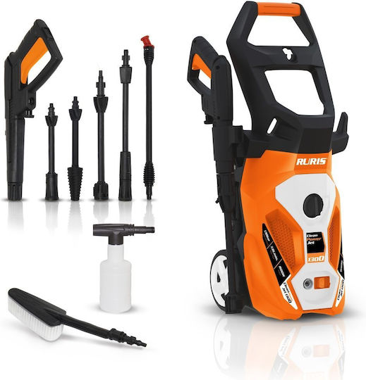 Ruris Cleanpowerjet 1300 – Mașină De Spălat Cu Presiune 1600 W 130 Bar 7 L Min Furtun 6 M