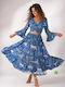 Set mit Hohe Taille Maxi Rock Dschungel