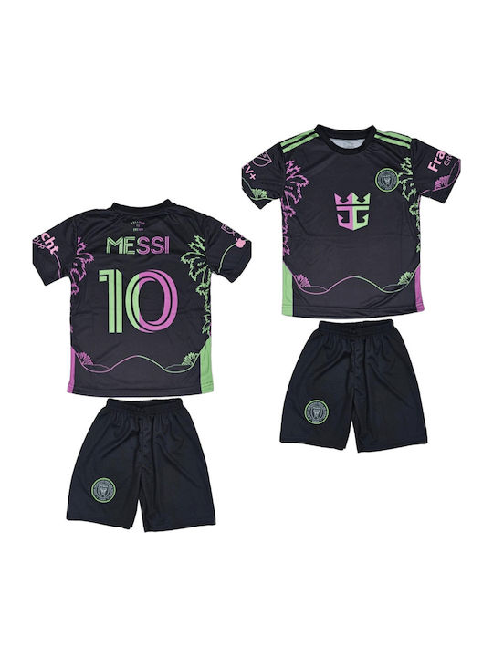 Kids Football Set Messi Inter Miami Special Edition Black Balón De Oro Black Unisex Kids Ab175