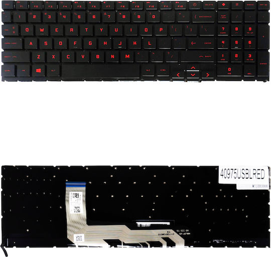 Лаптоп Клавиатура Keyboard Hp Omen 15-ek 15-en Series 15t-ek100 15z-en000 15-ek1001nv 15-en0029nr 15-ek0009nw L98943-001 M00838-001 Us Без Рамка Задно Осветяване Red Кωδ.40975usblred