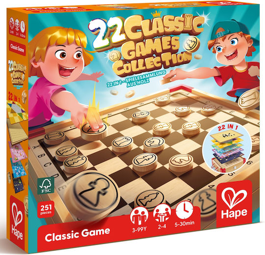 Επιτραπέζιο Παιχνίδι 22 Classic Games Collection για 2-4 Παίκτες 3+ Ετών E4325 (EN) Hape