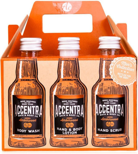 Men's Set 6*50ml Body Wash Body Lotion After Shave Scrub & Shampoo Sixpack Accentra
