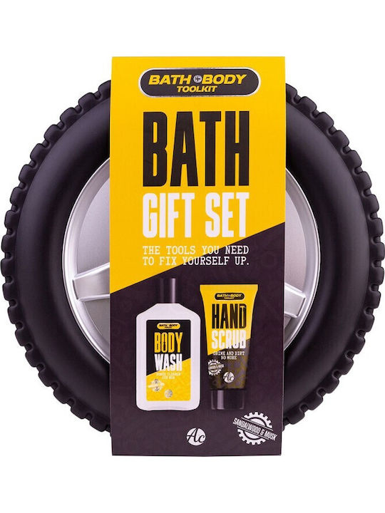Set de baie pentru bărbați Gel de duș 160ml & 60ml Scrub pentru mâini Ambalaj Trandafir Accentra