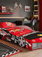Super Sprint Kinderbett Auto Semi-Doppel mit Stauraum Rote für Matratze 190x90cm SM-3054