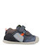 Kids Sneakers Anatomic With Hoop & Loop Closure Blue
