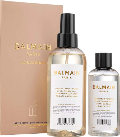 Balmain Paris Signature Foundation Ginger Set Pentru Îngrijirea Părului de Reconstrucție și Hrană cu Balsam și Ulei 2 Bucăți