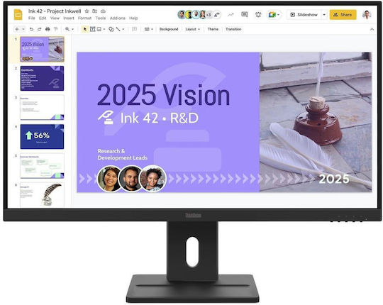 Lenovo ThinkVision E27Q-40 IPS Monitor 27" QHD 2560x1440 with 4ms GTG Response Time