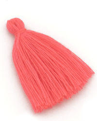 Cotton Tassel 30mm Fluorescent Pink Package 60 Pieces