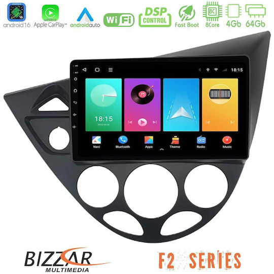 Bizzar Ηχοσύστημα Αυτοκινήτου για Ford Focus 1999-2004 (Bluetooth/USB/WiFi/GPS/Apple-Carplay/Android-Auto) με Οθόνη Αφής 9"