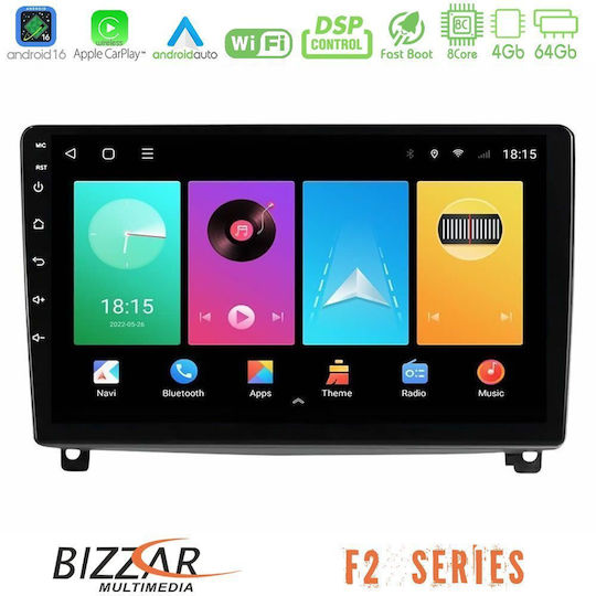 Bizzar Car Audio System for Peugeot 407 2004-2011 (Bluetooth/USB/WiFi/GPS/Apple CarPlay/Android Auto) with 9" Touch Screen