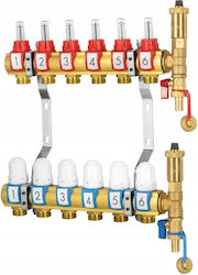 Fußbodenheizungsverteiler 6 Kreise