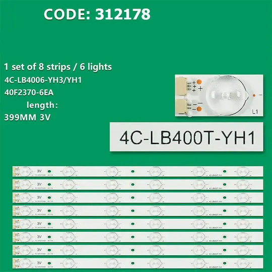 Tcl 40" Set 8 Pcs Led Bar 4c-lb400t-yh1