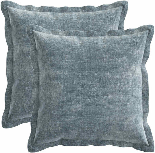 vidaXL Διακοσμητική Μαξιλαροθήκη Houten Γαλάζιο 35x35εκ.