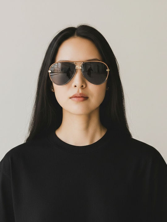 Max Air Grey Sunglasses with Metallic Frame Max Air Grey Sunglasses with Metallic Frame