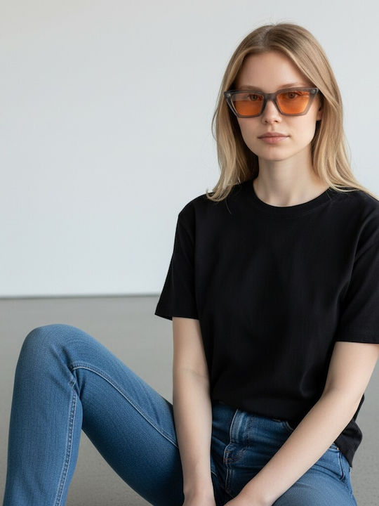 Max Air Grey Sunglasses with Horn-Rimmed Frame Max Air Grey Sunglasses with Horn-Rimmed Frame