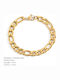 Sharks Bay Clothing Men's Gold Plated Steel Bracelet 19cm
