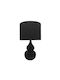 Liberta Ceramic Table Lamp with Black Shade and Base