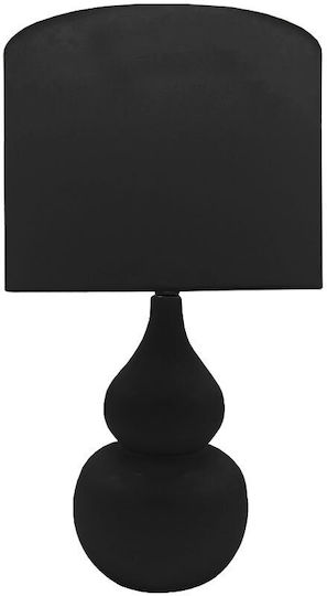Liberta Keramik Tischlampe mit Schwarzem Hut und Basis