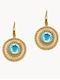 Silver Gold Plated Dangle Earrings with Stones