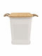 Metallische Aufbewahrungsbox mit Deckel Beige 28x28x41cm