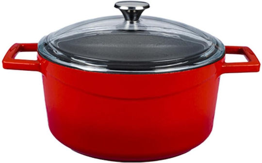 Lava Glaze Oală Adâncă din Fontă 5lt / 24cm