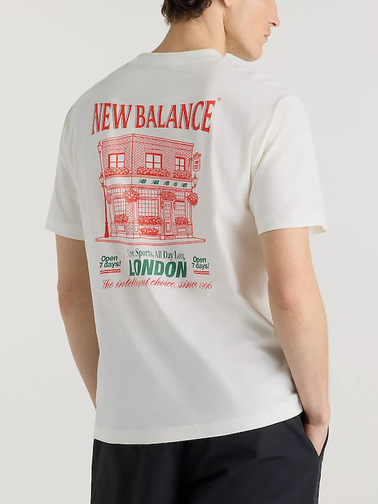 New Balance Herrenblusen Kurzarm T-Shirt Meersalz