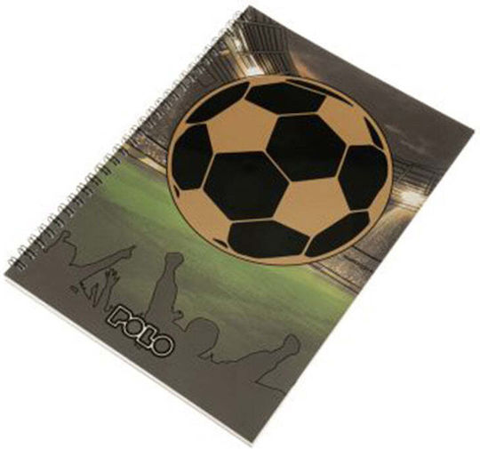Polo Spiral Ruled Notebook B5 3 Subjects Gold