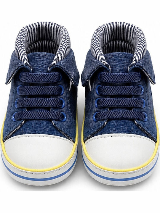 Panino Panino Weiche Sohlenschuhe Für Babys Blauen Stiefel