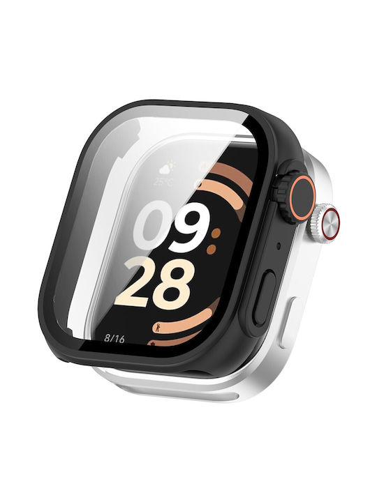 Plastic Case with Tempered Glass in Black Colour for Xiaomi Redmi Watch 6