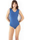 Damen-Bodysuit Micromondal Ärmellos Hellblau 1118gal