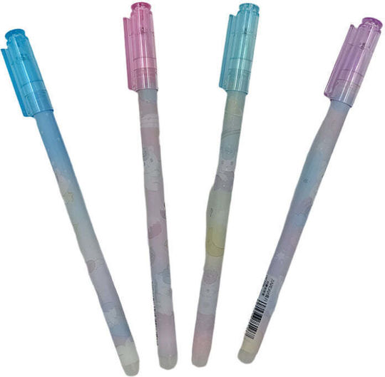 Unicorn Eraser 4 Gel Pens (Various Designs)